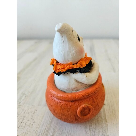Ashland pumpkin ghost candy corn unique statue figurine Halloween shabby chic - Picture 4 of 6